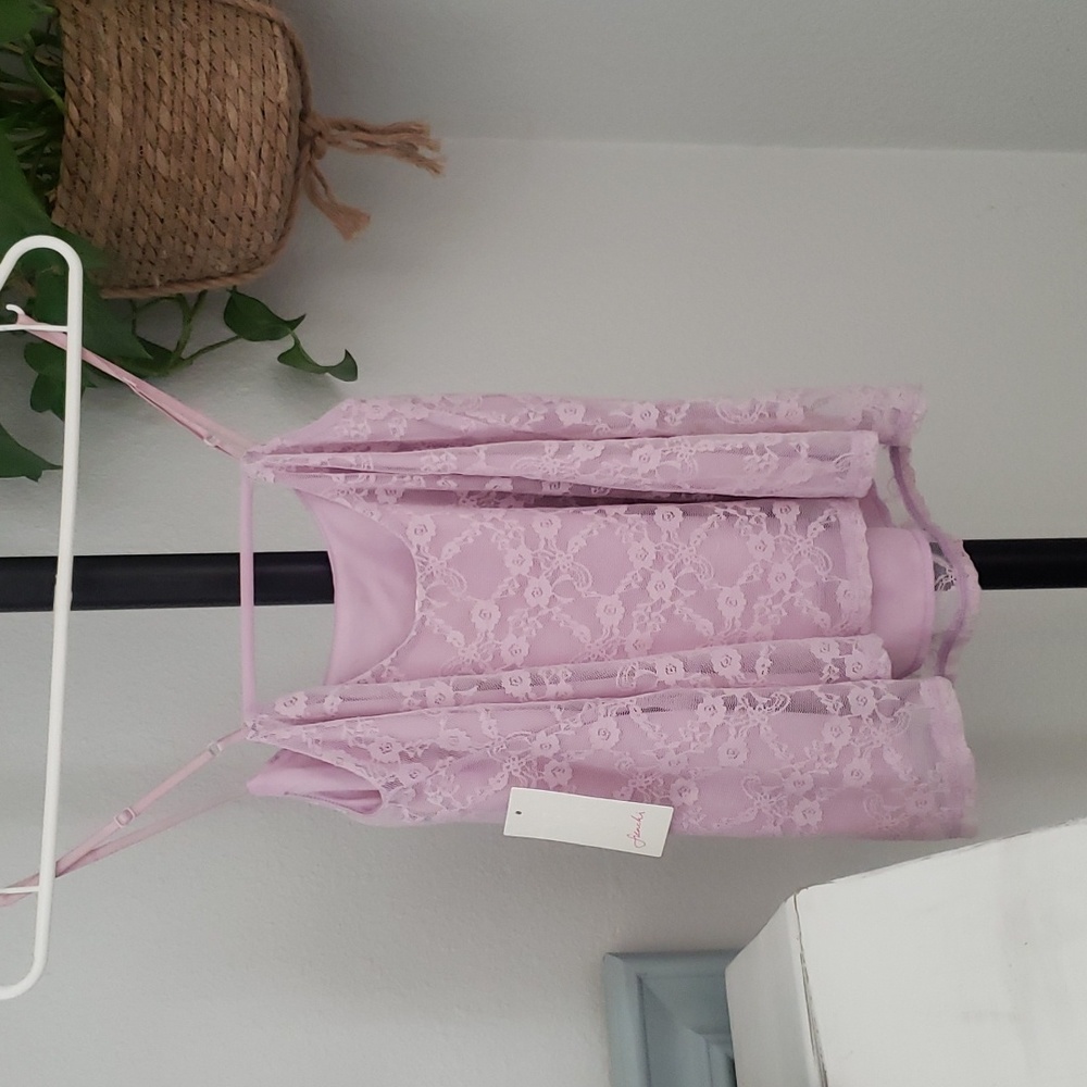NWT Frenchi Lace Camisole-Lavender - Picture 2 of 3